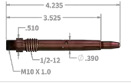 WTP-TKD-PB-3-7MM Replacement Diffuser for Tokinarc  036001, Thread-on Nozzle and Insulator - For 7mm PowerBall Contact Tip - 5/pk